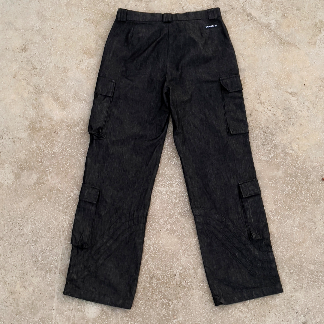 Denim Multi Pocket Cargo Pants