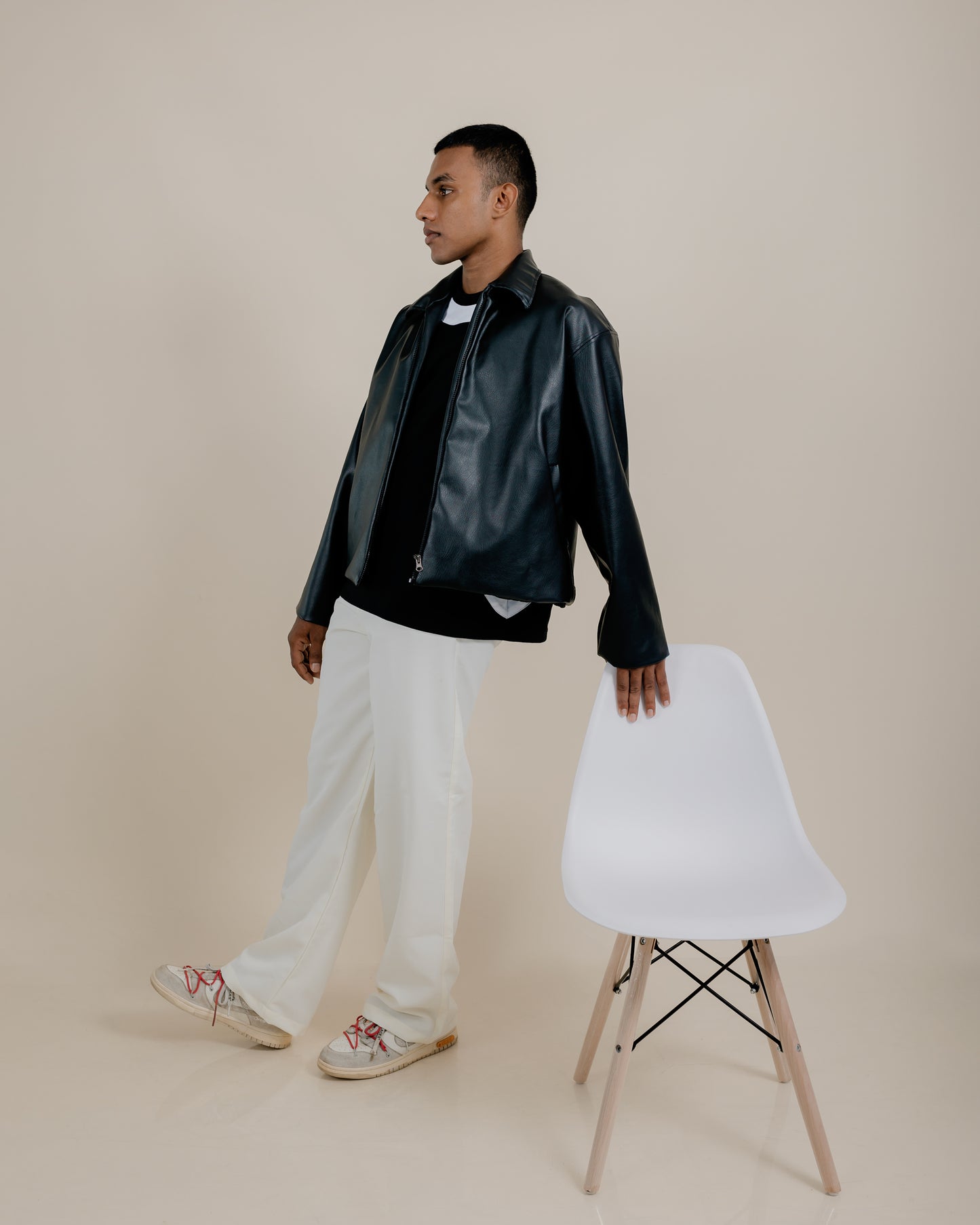 Elevated Basics - Off White Trouser Pant