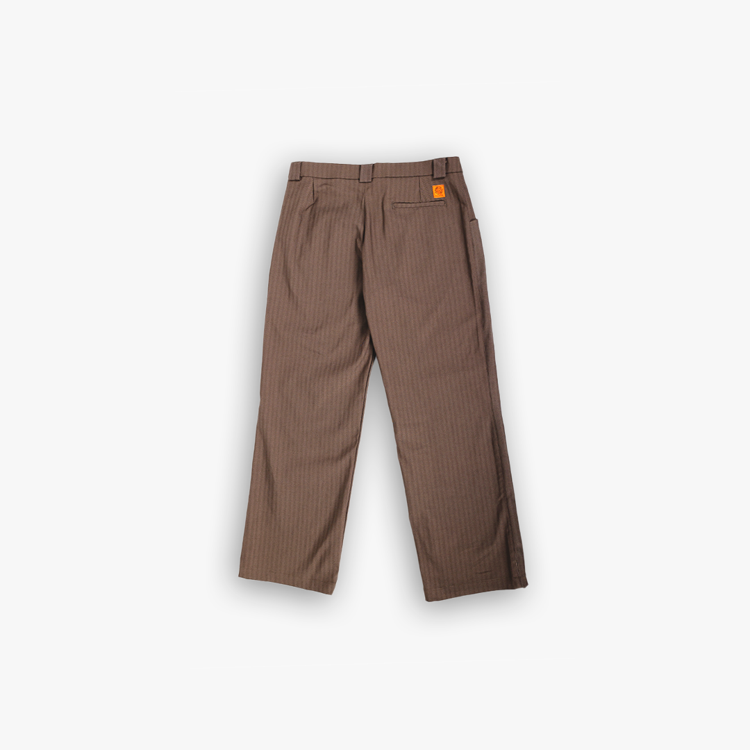 Elevated Basics - Brown Pinstripe Pant